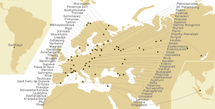 Boris Stepanov's Performance Geography